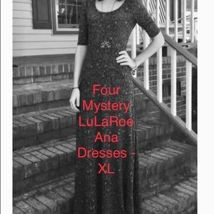 4 Mystery LuLaRoe Ana Dresses XL NWT NWOT
